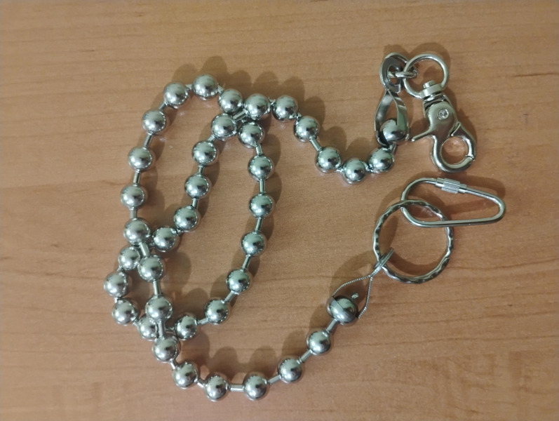 łańcuch do kluczy/portfela KULKI - 60 cm