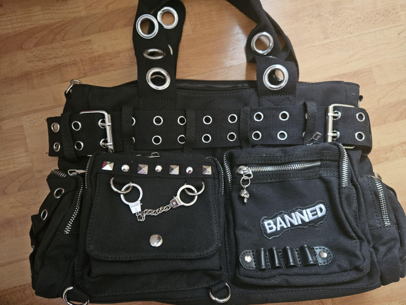 torba na ramię BANNED - SWEET REVENGE BLACK/BLACK