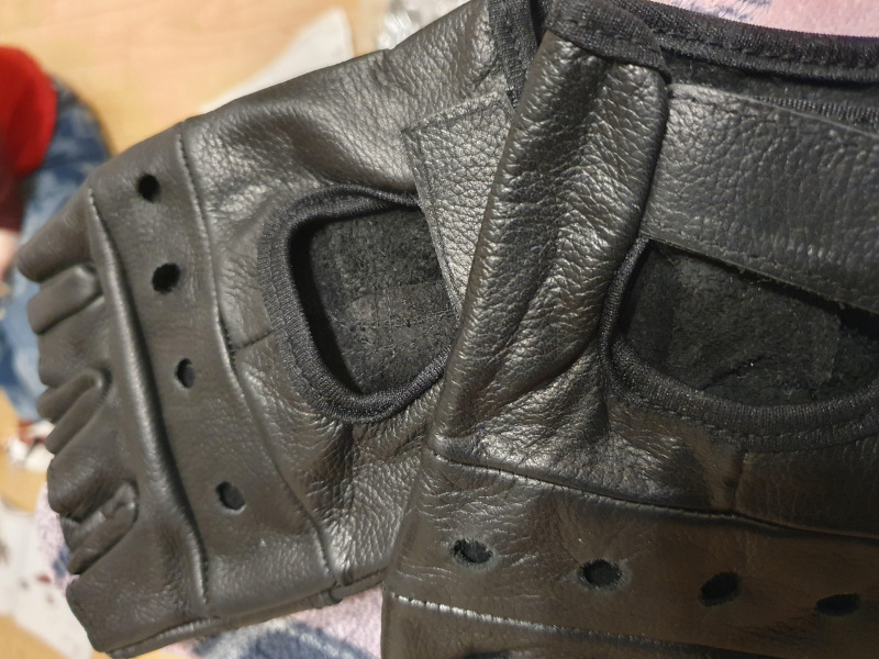 rękawiczki SKÓRZANE bez palców