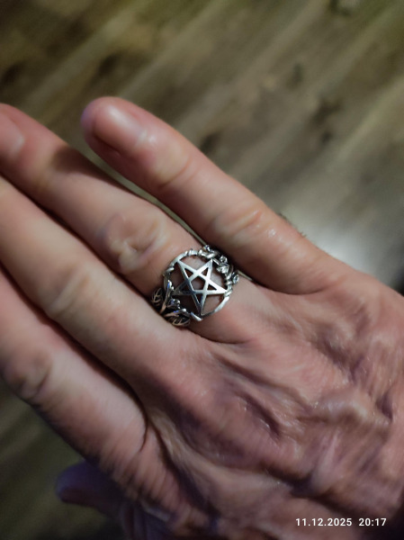 pierścień GOTHIC PENTAGRAM, srebro 925