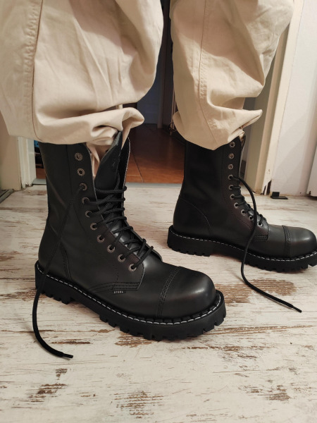 glany STEEL - BLACK (10 dziurek)